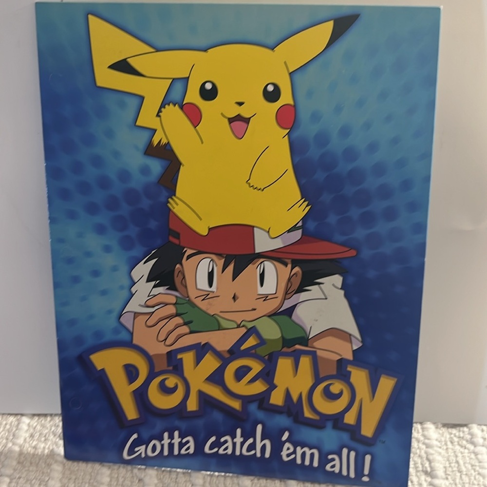 Nintendo Pokemon Gotta Catch 'Em All 1999 Vintage Three Ring Folder (unpunched)